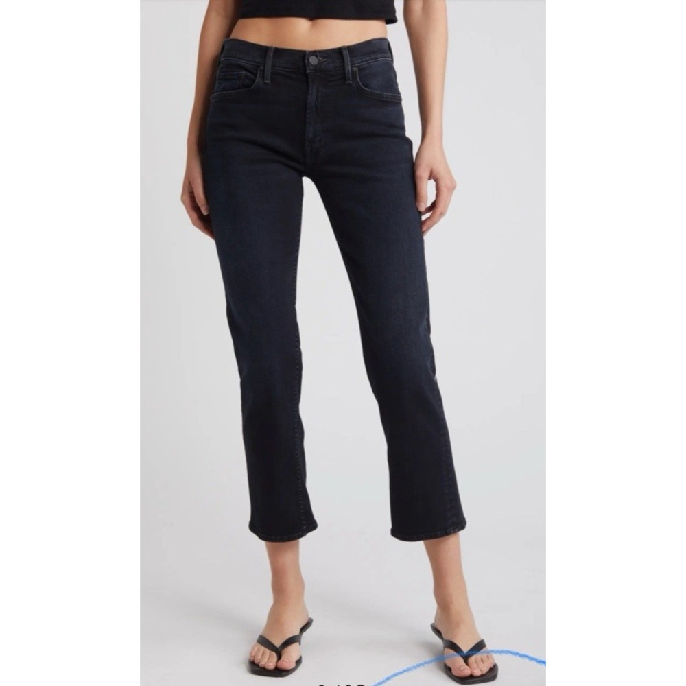 MOTHER Women Size 25 The Mid Rise Rider Ankle Jeans Night In Paris Very Dark - Picture 2 of 14